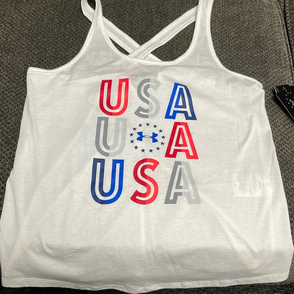 Women’s under Armour, USA tank top.